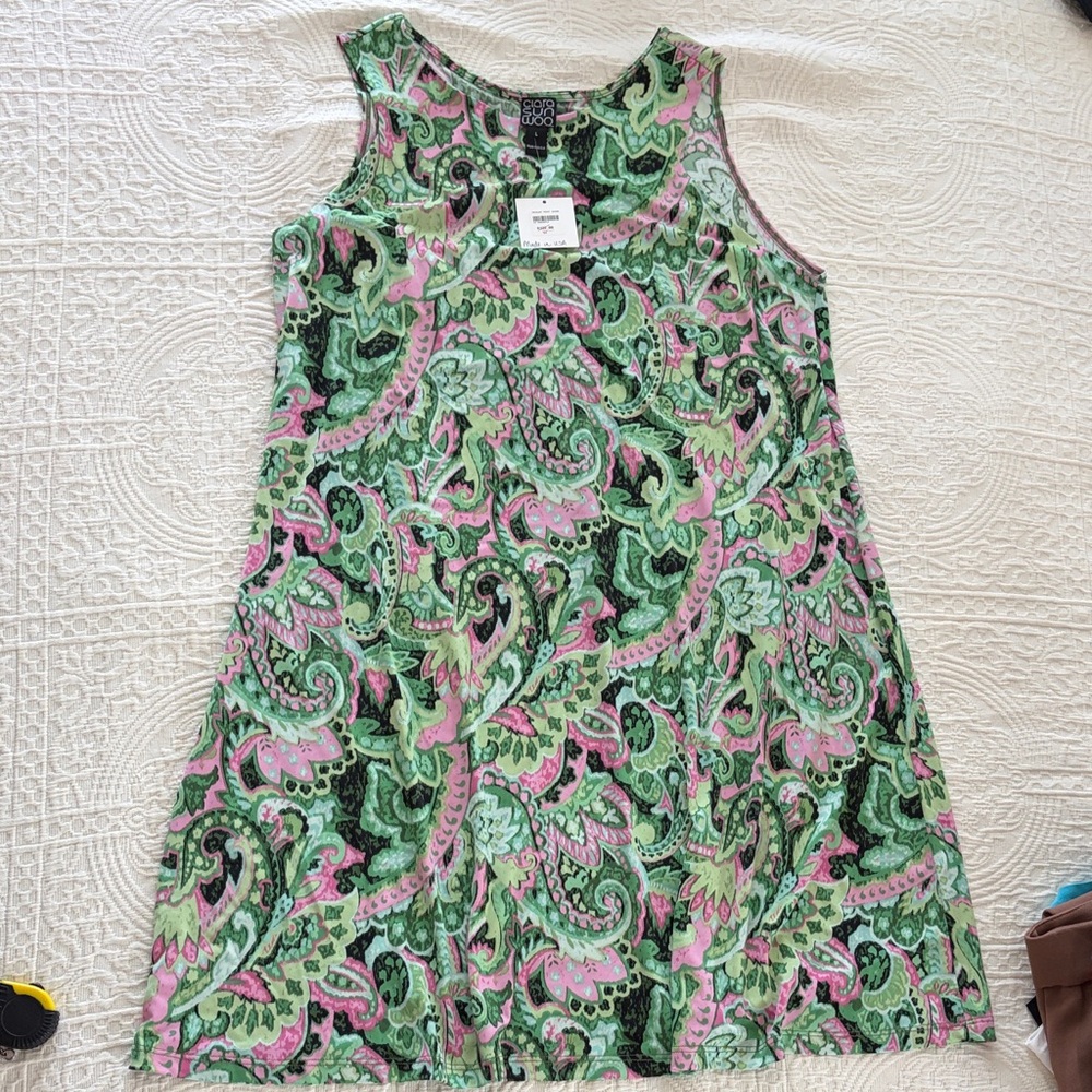 Colorful Paisley Sleeveless Dress